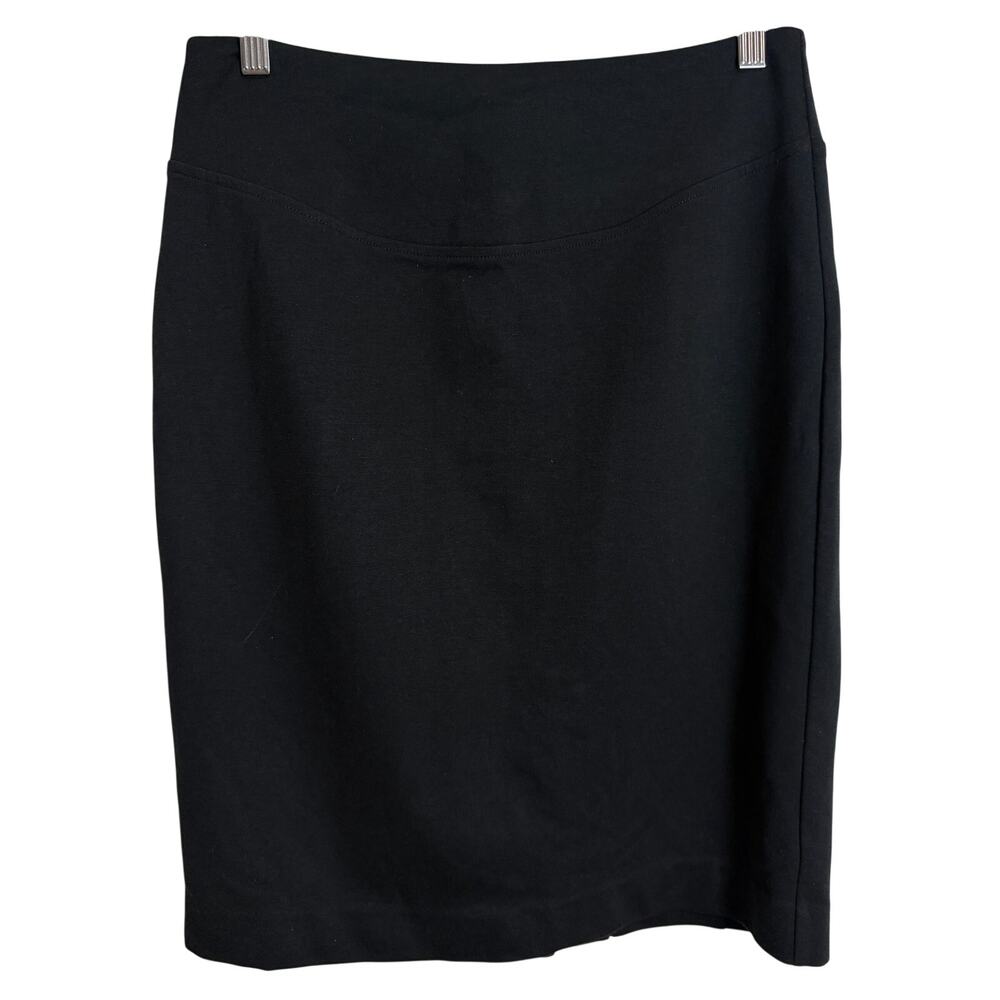 Michael Kors Women Skirt Black Straight Back Zipper Stretch Back Slit Career EUC